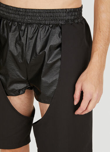 Glossy Cut Out Shorts Walter Van Beirendonck Glossy Cut Out Shorts Black wlt0150006
