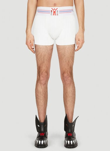 Walter Van Beirendonck 로고 패치 쟉 쇼츠 White wlt0152007