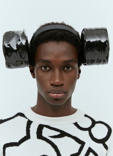 Walter Van Beirendonck 더블 스파이크 디아뎀 3D 헤드밴드  블랙 wlt0154035