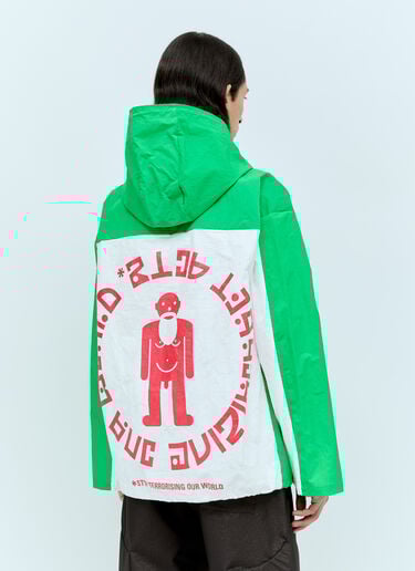 ストップ フード付きジャケット Walter Van Beirendonck ストップ フード付きジャケット グリーン wlt0156002