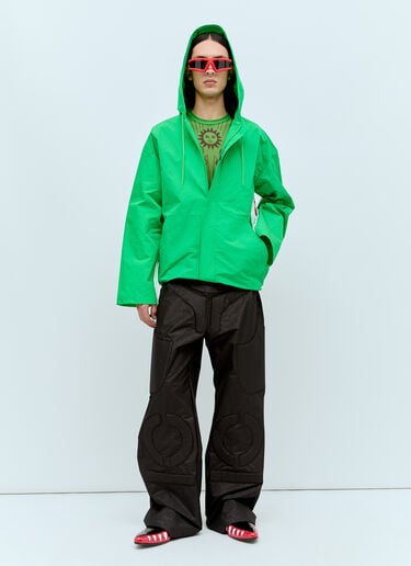 ストップ フード付きジャケット Walter Van Beirendonck ストップ フード付きジャケット グリーン wlt0156002