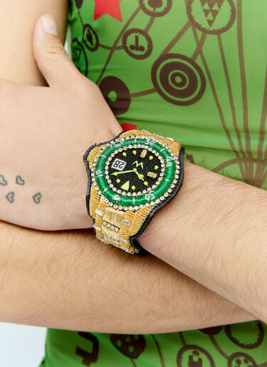 Walter Van Beirendonck 다이브 비즈 팔찌 골드 wlt0156029