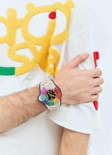 Walter Van Beirendonck Diamond Beaded Bracelet Silver wlt0158025