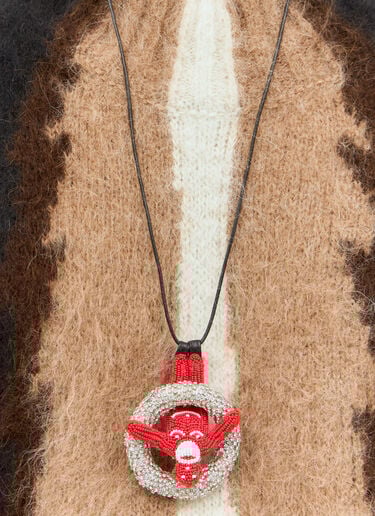 Walter Van Beirendonck 다이아몬드 홀 목걸이 화이트 wlt0158027