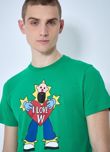 Logo Motif T-Shirt Walter Van Beirendonck Logo Motif T-Shirt Green wlt0160008