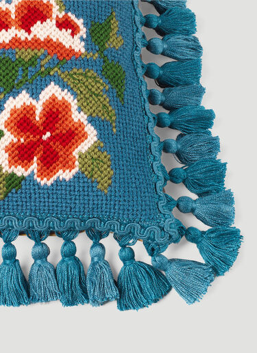 Maison De L'Amour Needlepoint Cushion Gucci Maison De L'Amour Needlepoint Cushion Blue wps0638394