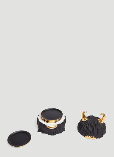 L'Objet Lynda Box With Set Of Four Plates Black wps0639537