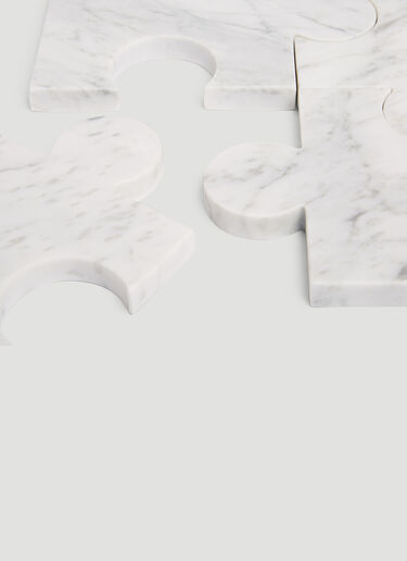 Tre Product Marble Puzzle Coasters White wps0639616