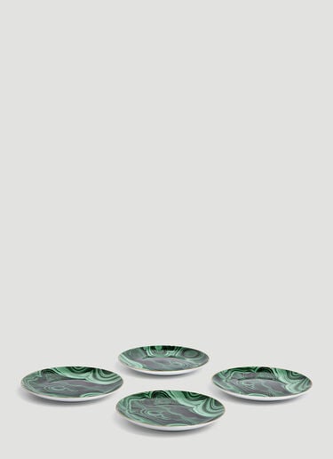 Malachite Canapé Plate Set L'Objet Malachite Canapé Plate Set Green wps0642298