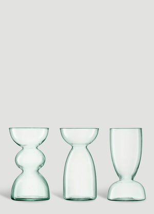 LSA International Set of Three Canopy Trio Vase Green wps0644356