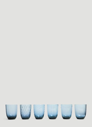Set of Six Idra Water Glass NasonMoretti Set of Six Idra Water Glass Blue wps0644512