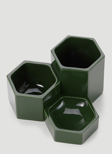 Set Of Three Hexagonal Containers Vitra Set Of Three Hexagonal Containers Green wps0644798