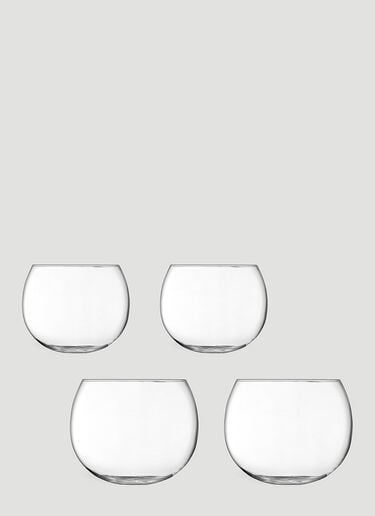 LSA International Set of Four Rocker Tumbler Glass Transparent wps0670203