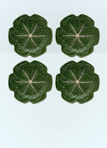 Set Of Four Couve Dinner Plates Bordallo Pinheiro Set Of Four Couve Dinner Plates Green wps0691272