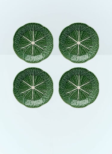 Set Of Four Couve Dessert Plates Bordallo Pinheiro Set Of Four Couve Dessert Plates Green wps0691273