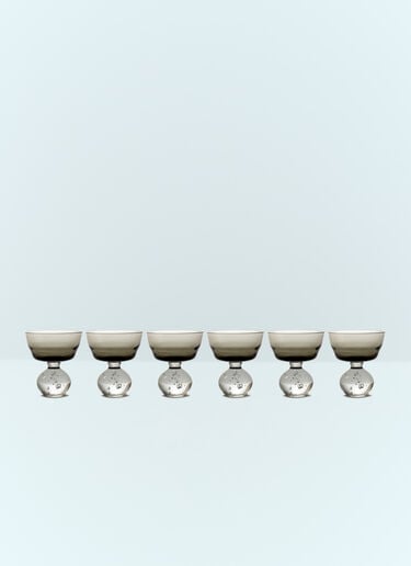 Serax Set Of Six Medium Eternal Snow Stemmed Glasses Grey wps0691557