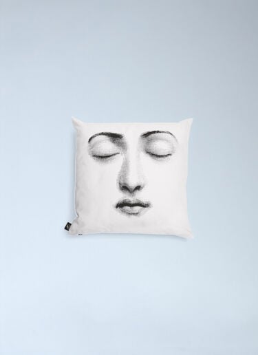 Fornasetti Silenzio Cushion White wps0691809