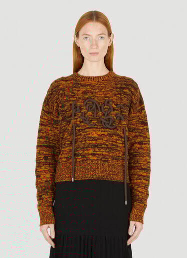 Hudson Knot Sweater Wynn Hamlyn Hudson Knot Sweater Orange wyh0249012