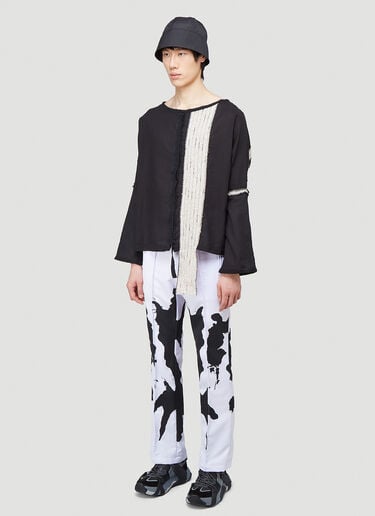 Youths In Balaclava Tweed Panel Sweatshirt Black yib0140018