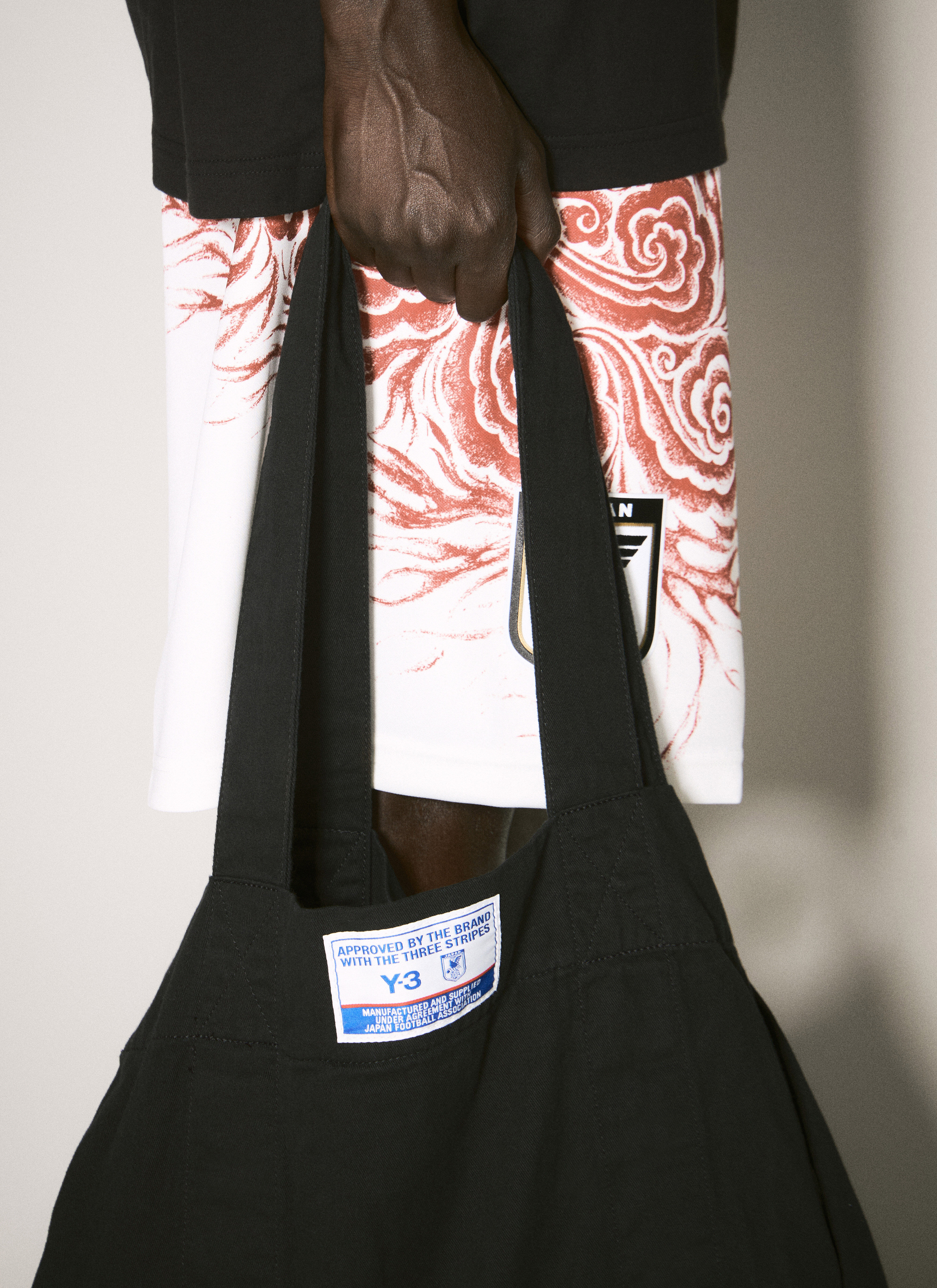 Y-3 JFA Men's' Logo Print Tote Bag in Black | LN-CC®