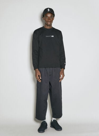 x NE 로고 프린트 맨투맨 Yohji Yamamoto x NE 로고 프린트 맨투맨 블랙 yoy0154010