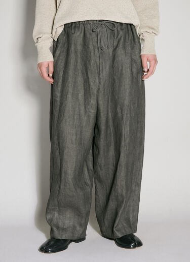 抽绳亚麻长裤 Yohji Yamamoto 抽绳亚麻长裤 灰 yoy0156003