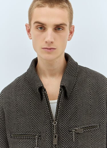 I-헴 프린지 블루종 Yohji Yamamoto I-헴 프린지 블루종 브라운 yoy0158003