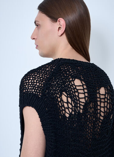 Open-Knit Vest Yohji Yamamoto Open-Knit Vest Black yoy0160008