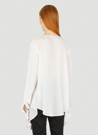 Yohji Yamamoto 프런트 슬릿 셔츠 화이트 yoy0250008