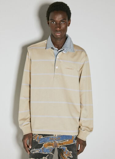 Double Collar Rugby Polo Shirt Y/Project Double Collar Rugby Polo Shirt Beige ypr0153014