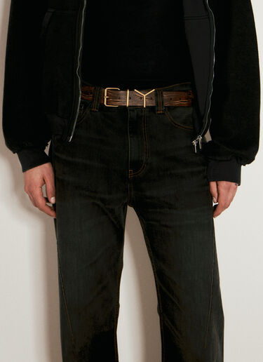 Y Leather Belt Y/PROJECT Y Leather Belt Brown ypr0156025