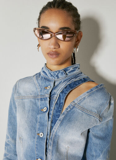 Hook And Eye Denim Moto Jacket Y/Project Hook And Eye Denim Moto Jacket Blue ypr0254021