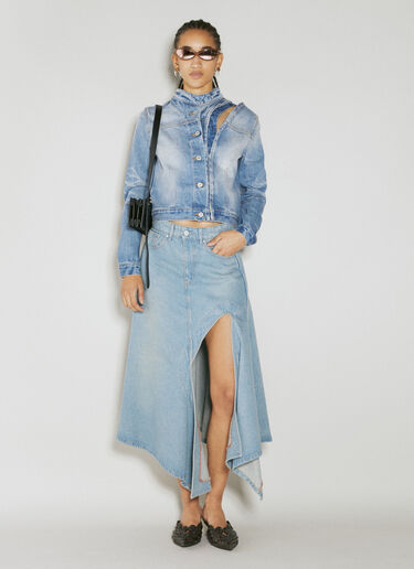 Hook And Eye Denim Moto Jacket Y/Project Hook And Eye Denim Moto Jacket Blue ypr0254021