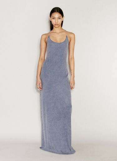 Invisible Strap Maxi Dress Y/Project Invisible Strap Maxi Dress Blue ypr0255013