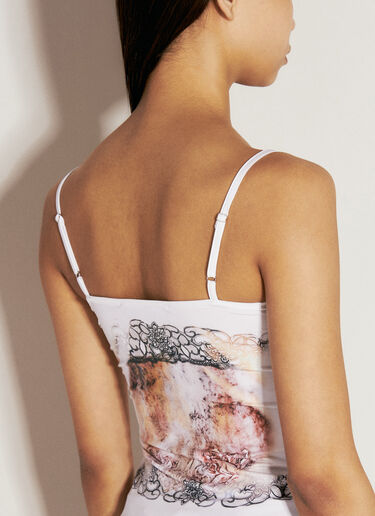 Y/Project Lace Print Camisole Top White ypr0255017
