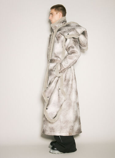Y/Project Snap-Off Hood-Panel Aviator Coat Grey ypr0358001