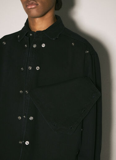 Y/Project Evergreen Snap-Off Denim Shirt Black ypr0358005
