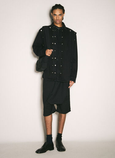Evergreen Snap-Off Denim Shirt Y/Project Evergreen Snap-Off Denim Shirt Black ypr0358005
