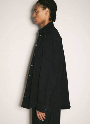 Evergreen Snap-Off Denim Shirt Y/Project Evergreen Snap-Off Denim Shirt Black ypr0358005
