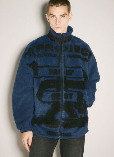 Y/Project Paris' Best Jacquard Fleece Jacket Navy ypr0358014