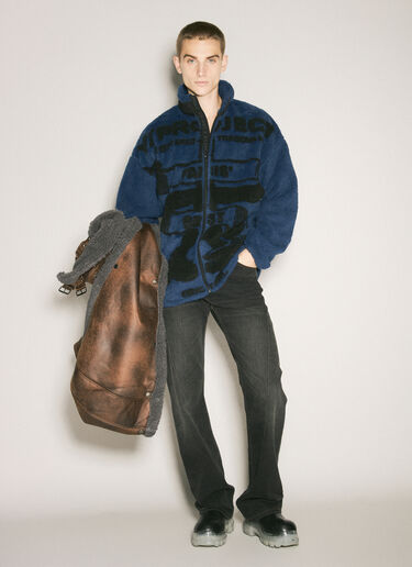 Y/Project Paris' Best Jacquard Fleece Jacket Navy ypr0358014