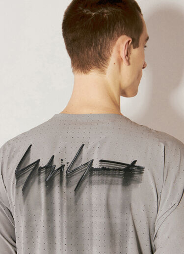 Run Short Sleeve T-Shirt Y-3 Run Short Sleeve T-Shirt Grey yyy0156010