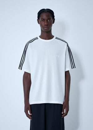Y-3 Logo Motif T-Shirt White yyy0162002