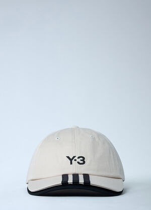 Y-3 Logo Motif Baseball Cap White yyy0162006