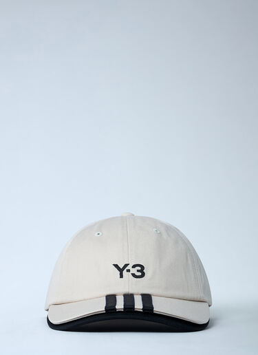 Y-3 Logo Motif Baseball Cap White yyy0162006