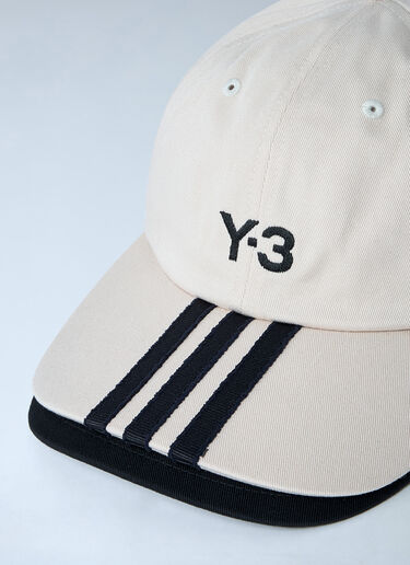 Y-3 Logo Motif Baseball Cap White yyy0162006