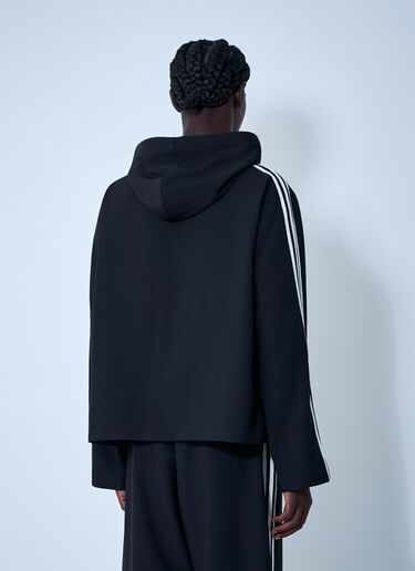 Hooded U Wire Motif Sweatshirt Y-3 Hooded U Wire Motif Sweatshirt Black yyy0162016