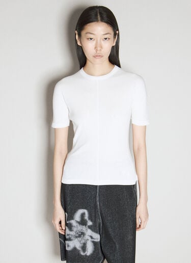 Fitted Short-Sleeve T-Shirt Y-3 Fitted Short-Sleeve T-Shirt White yyy0256005