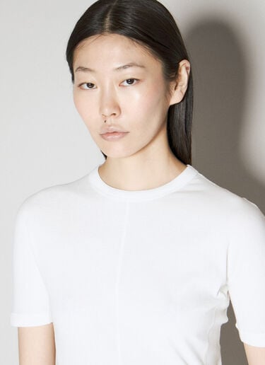 Fitted Short-Sleeve T-Shirt Y-3 Fitted Short-Sleeve T-Shirt White yyy0256005