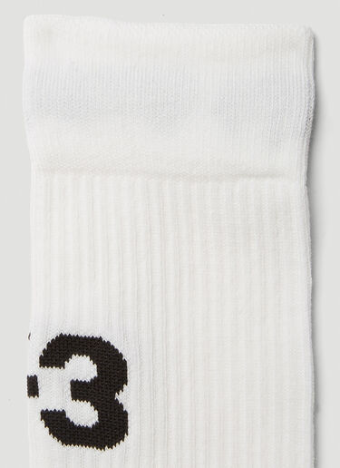 Y-3 Logo Intarsia Socks White yyy0349020